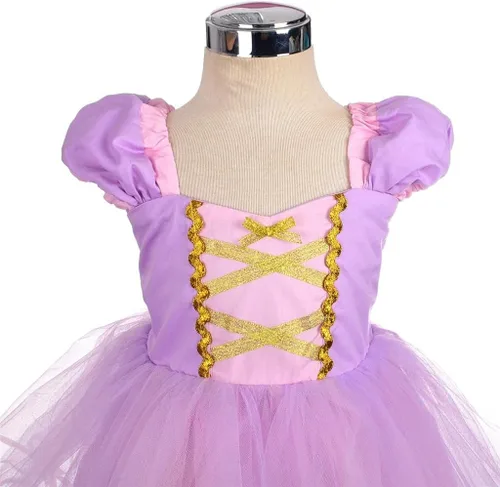 Vista 4 de Dressy Daisy Disfraces de princesa para cumpleaños, Halloween, Navidad, fiesta, vestidos para niñas con accesorios, talla 12-18 meses