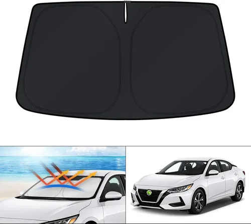 Vista 51 de KUST Parasol para parabrisas para Ford Fusion 2013-2020 2021, accesorios, pantalla de ventana, protector de visera solar, plegable, bloquea