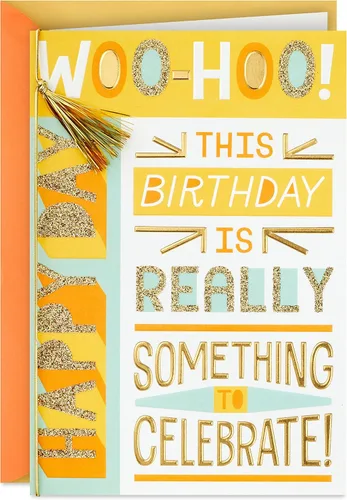 Vista 7 de Tarjeta de cumpleaños Hallmark Signature (Happy Happy Happy)
