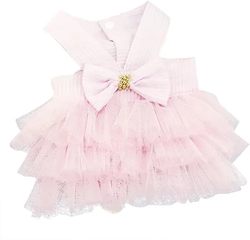 Vista 14 de Vestido para perro de Chihuahua - Lindos vestidos para perras para cachorros pequeños, color rosa, XS