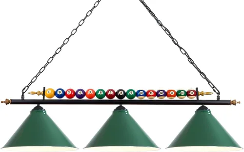 Vista 10 de iMeshbean Luces colgantes de mesa de billar de 43 pulgadas, accesorios de iluminación de mesa de billar para mesa de 7 pies y 8 pies, diseño de bola