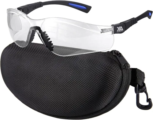 Vista 12 de xaegistac Gafas de tiro antivaho, protección ocular para el campo de tiro, lentes de seguridad ajustables con estuche rígido con cremallera