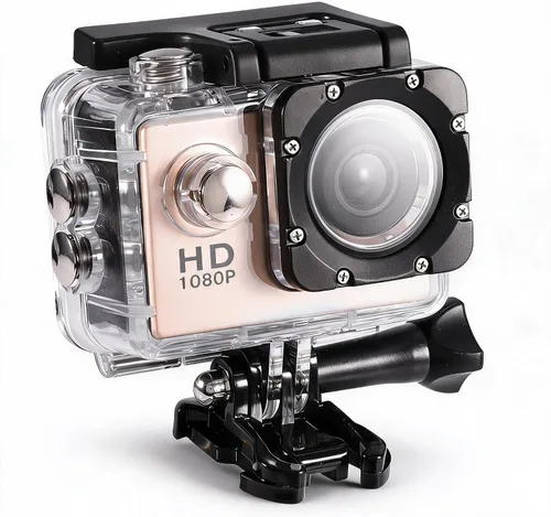 Vista 14 de Mini cámara deportiva, 2 pulgadas, 1080P, pantalla LCD completa, cámara de acción de 98.4 ft, con mini videocámara, accesorios de montaje, soporte