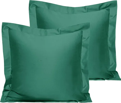 Vista 17 de NTBAY Fundas de almohada estándar de algodón – Fundas de almohada de algodón egipcio de 500 hilos, paquete de 2 fundas de almohada Oxford súper