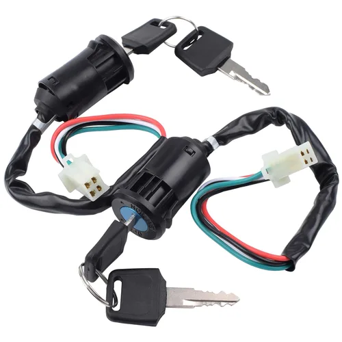 Interruptor de llave de encendido de 4 cables para cuatrimoto chino 50cc 70cc 90cc 110cc 125cc TaoTao Pit Dirt Bike Scooter 4 Wheeler Pocket