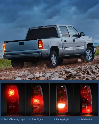 Vista 3 de Nilight Conjunto de luz trasera para Chevy Silverado 1500 1500HD 2500 2500 2500HD 3500 2007 Chevrolet Classic OE estilo pasajero lámpara trasera