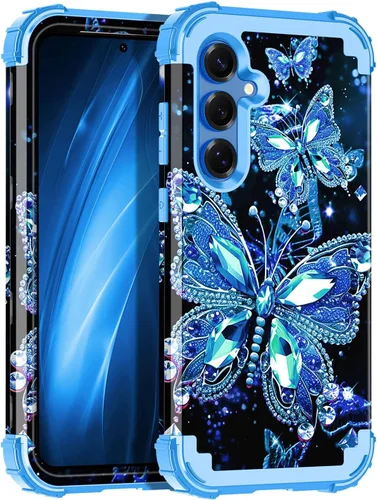 Vista 17 de Miqala Funda para Galaxy S8, que brilla en la oscuridad, tres capas, resistente, a prueba de golpes, protección completa, parachoques de plástico