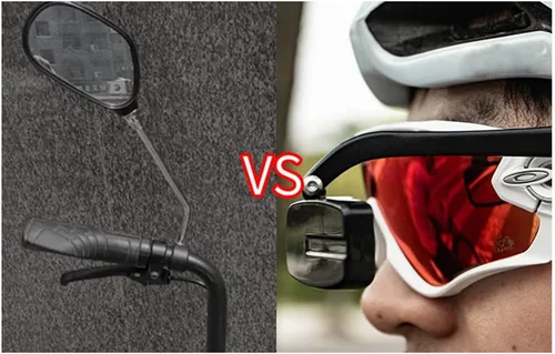 Vista 3 de Espejo de gafas de bicicleta, espejo retrovisor ajustable multiángulo, espejo retrovisor para bicicleta, espejo gran angular, accesorios