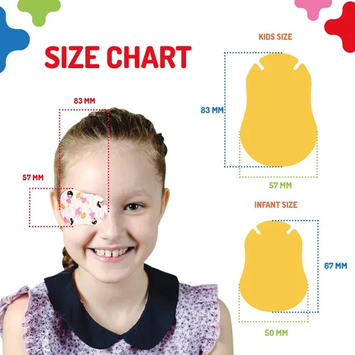 Vista 3 de Opthopatch Defined Vision - Parches para ojos para niños, diseño divertido para niñas [Serie II], 30 + 10 vendajes adhesivos de algodón