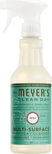 - Meyer's Clean Day, limpiador diario multisuperficie, fórmula libre de crueldad, aroma a albahaca, 16 onzas