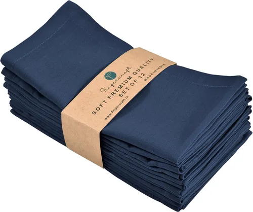 Vista 18 de Fingercraft Servilletas de tela multicolor - Juego de 12 servilletas de algodón puro para almuerzo y cena diarias - Regalo para fiestas