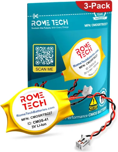 Vista 5 de Rome Tech CMOS BIOS Batería para Dell Latitude D830, E6530 N4050 E7270, ASUS X611, Samsung R467, R458, Dell Alienware 15, 15 R2 Laptop Backup 3V RTC