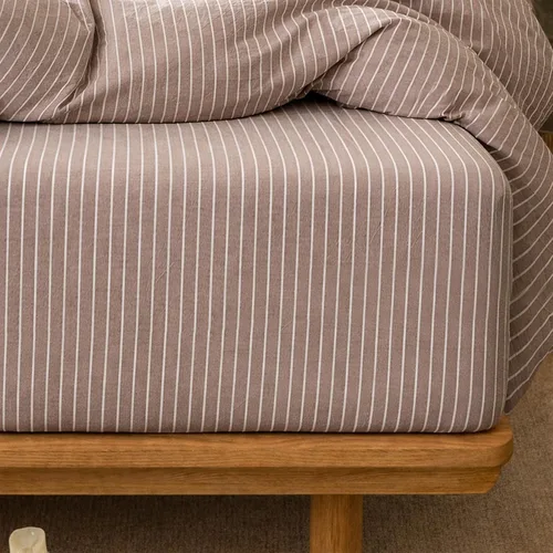 Vista 20 de MooMee Sábana bajera ajustable de solo 100% algodón lavado con textura parecida al lino, transpirable, duradera, suave, cómoda, bolsillo profundo