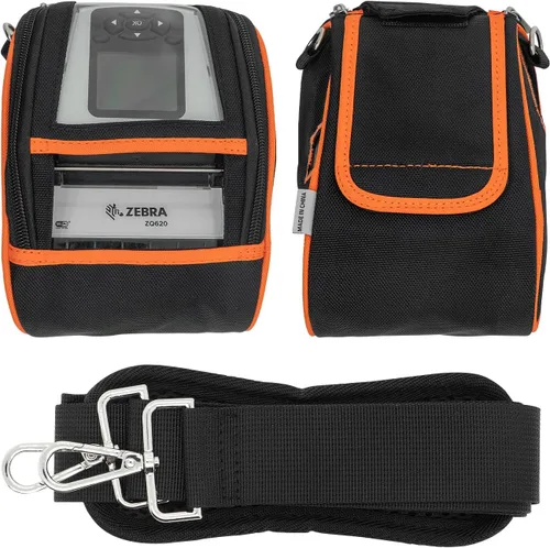 Vista 7 de Para Zebra QLN320 & ZQ620 Estuche de transporte portátil para impresora térmica con correa para el hombro Naranja