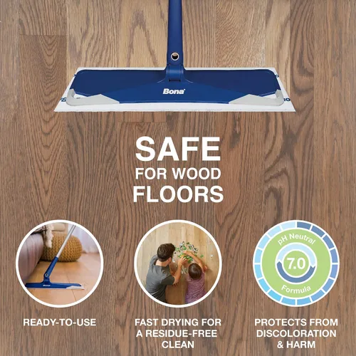 Vista 2 de Bona® Almohadillas desechables de limpieza húmeda para suelos de madera dura, aroma a lavanda, (paquete de 6)