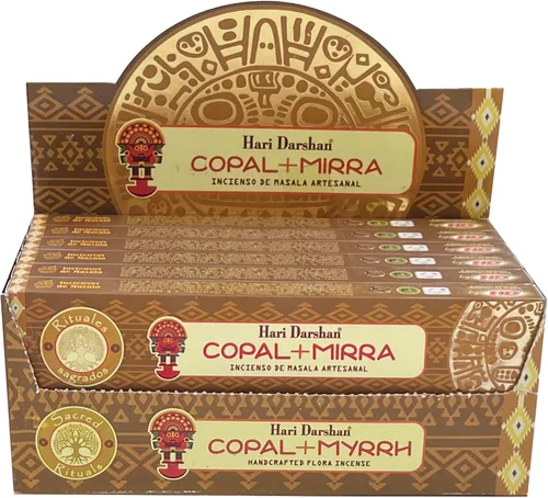 Vista 3 de Hari Darshan - Varillas de incienso hechas a mano, 12 cajas x 15 varillas, total de 180 varillas (copal)