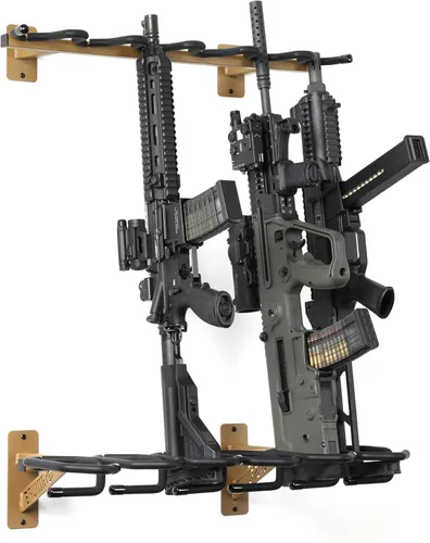 Savior Equipment - Portaarmas de pared táctico para rifle, escopeta, carabina, arma de fuego, exhibidor de armas independiente para almacenamiento