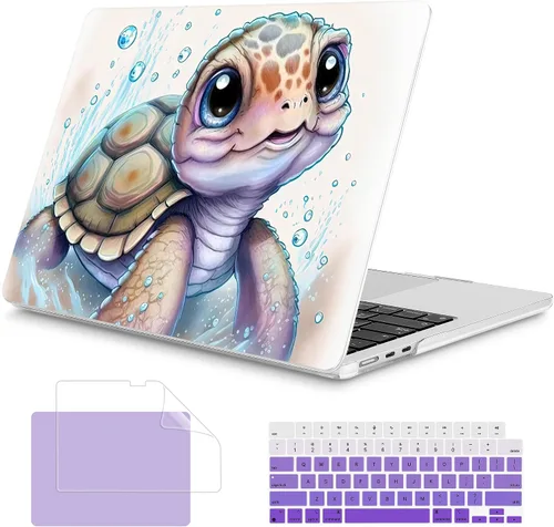 Vista 19 de Mektron Diseñada para MacBook Air 2025/2024/2023 de 15 PULGADAS M4 A3241 /M3 A3114 /M2 A2941, Carcasa de Cubierta Rígida de Plástico Impreso