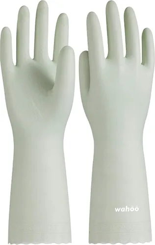 Vista 7 de LANON Wahoo - Guantes de limpieza con forro flocado de algodón, Bud Tender, talla S Guantes de cocina domésticos para lavar platos, reutilizables