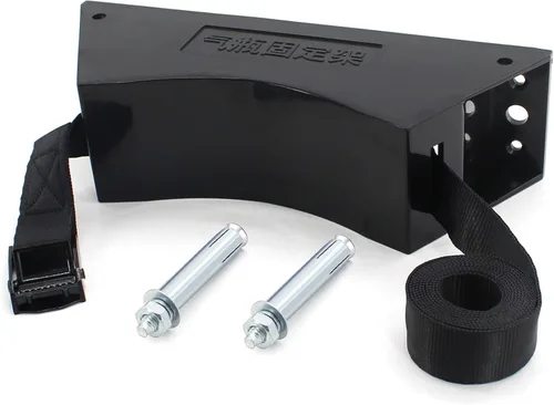 Vista 8 de 2 soportes para tanque de propano, soporte de pared para cilindro de gas, soporte de ABS con tornillos y cadena de seguridad de 4 a 12 pulgadas