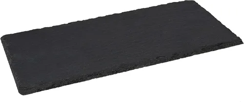 Vista 5 de PINGEUI 8 tablas de queso de pizarra de 9 x 6 pulgadas, tableros de charcutería de pizarra negra, platos de piedra con borde natural, bandeja