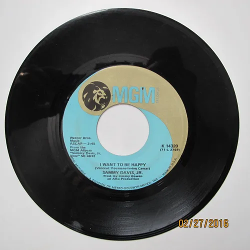 Vista 2 de Sammy Davis Jr The Candy Man I Want To Be Happy 45 rpm single