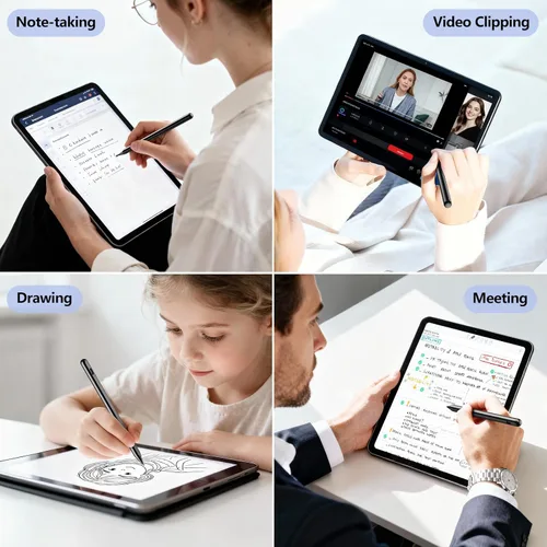 Vista 7 de Stylus Pen Carga Rápida 2X Lápiz Activo Compatible con Apple iPad Pro 11"/12.9"/M4 2018-2025, iPad Air 3/4/5/M2/M3, iPad 6-11, iPad mini 5/6 Negro