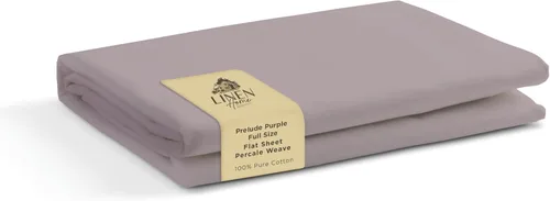 Vista 54 de Sábanas de 100% algodón percal, tamaño individual, 1 sábana encimera, ropa de cama fresca, resistente y transpirable, celeste