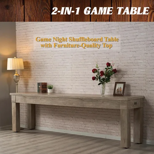 Vista 3 de Barrington Shuffleboard Múltiples estilos, colección clásica de juegos de arcade, diseños duraderos y elegantes con juegos de disco, perfecto