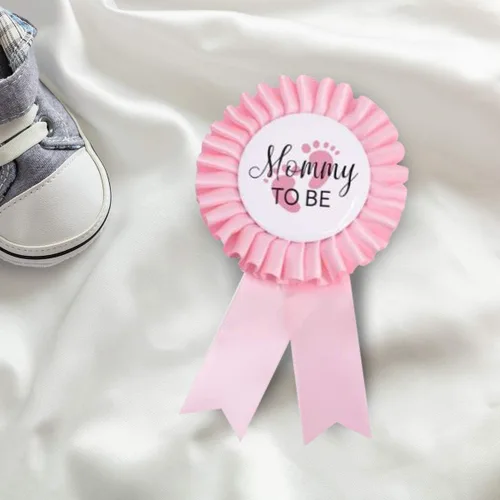 Vista 2 de CoolerthingsDG, 3 unidades, 2 insignias y un cinturón, rosa, banda de maternidad rosa bebé y ramillete de papá para bebé, banda de embarazo