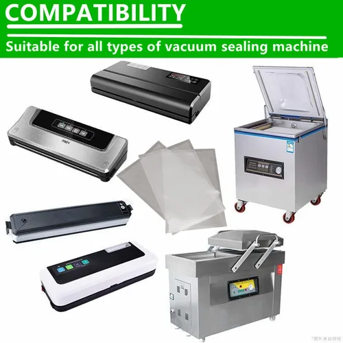 Vista 6 de Bolsas selladoras al vacío para Food Saver, 100 cuartos de galón, 4" x 6", bolsas de grado comercial precortadas, bolsas al vacío