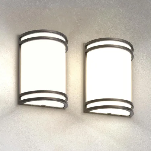 Vista 14 de ASD Lámpara LED de montaje en pared para exteriores e interiores de 10 pulgadas – Iluminación moderna de aplique de pared de bronce aceitado – 15W