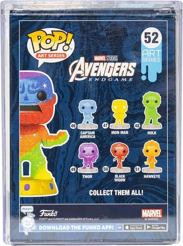 Vista 5 de Funko Marvel Infinity Saga Thanos Art Series Pop! Vinyl Figure with Premium Pop! Protector Entertainment Earth Exclusive