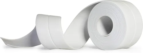 Vista 6 de VViViD Rollo de cinta selladora de calafateo impermeable blanca adhesiva para despegar y pegar (1 rollo)