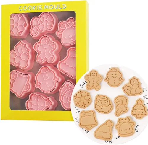 Vista 8 de Juego de 8 moldes de galletas de astronauta para hornear, moldes de galletas alienígenas, juego de moldes de galletas de meteoritos y herramientas