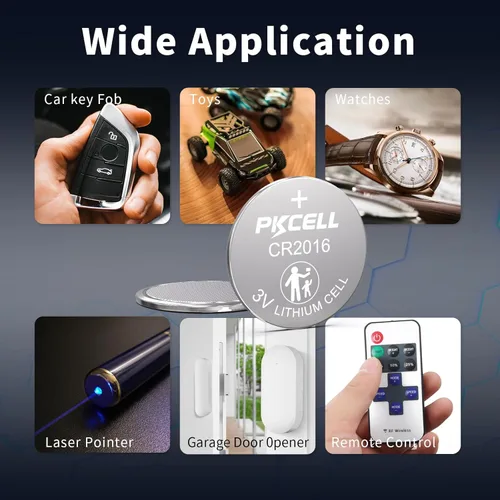 Vista 7 de PKCELL Paquete de 5 baterías CR2016 CR 2016 3V batería de litio