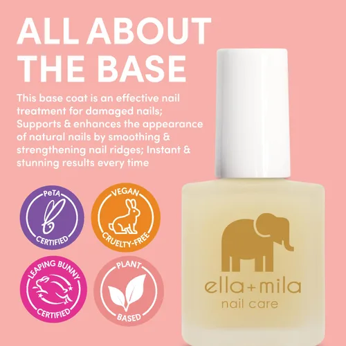 Vista 3 de ella+mila Ridge Filler - Esmalte de uñas de capa base, tratamiento de uñas suavizante y relleno de Ridge de larga duración, esmalte transparente