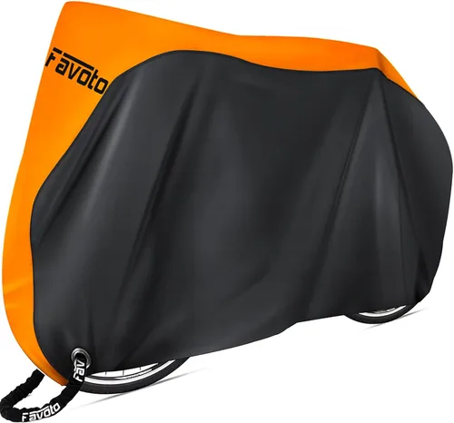 Vista 19 de Favoto - Funda impermeable para bicicleta al aire libre - Cubierta de bicicleta para 2 bicicletas XXL, protección contra el sol, la lluvia, el polvo
