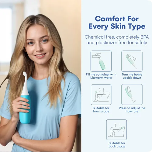 Vista 5 de La ducha de trasero HAPPYPO original - Bidé portátil para viajes - Conocido del programa alemán Shark Tank - El Easy-Bidet 2.0 reemplaza