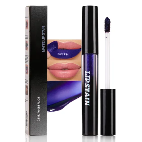 Vista 9 de FAFAMOON - Tintes de tinte labial líquido mate rojo malva intenso, tinte de labios de larga duración, resistente al agua para mujeres, tintes