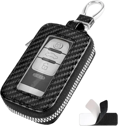 Vista 8 de vvag Funda Premium para Llave de Coche de Cuero Genuino Soporte para Llave Inteligente de Coche Bolsa de Llavero Remoto Universal