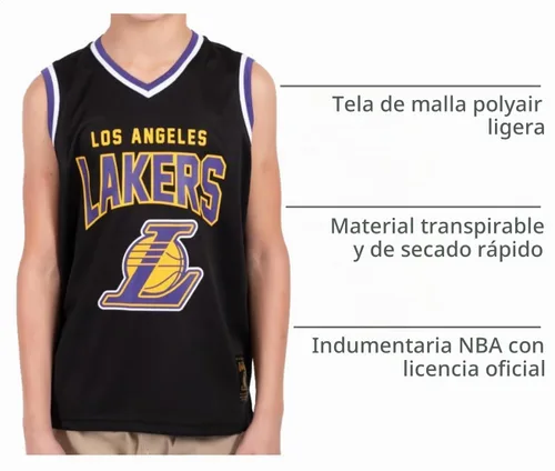 Vista 5 de Ultra Game Youth NBA Official Tank Top Mesh Sleeveless Muscle T-Shirt - Black