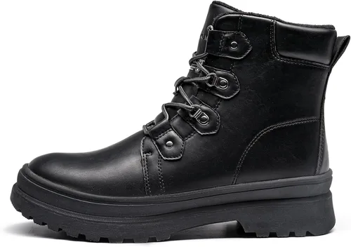 Vista 2 de Bruno Marc Botas de nieve impermeables aisladas para hombre, botas de trabajo para senderismo y exteriores