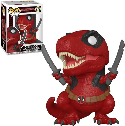 Vista 2 de Funko Deadpool 30th Anniversary POP! Dinopool #777 Figura de vinilo (paquete con funda protectora de caja compatible), multicolor, 3.75 pulgadas
