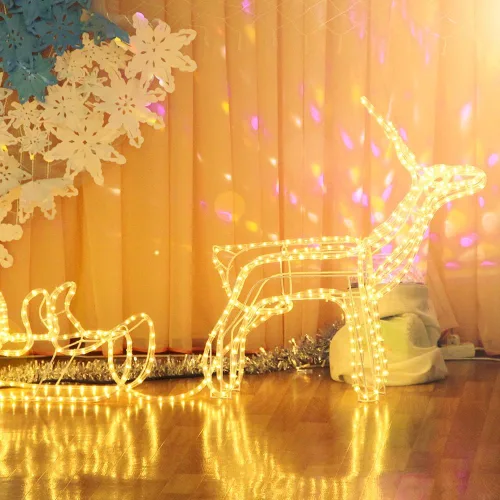 Vista 5 de Tira de luces LED para exteriores, 108 luces LED de 16 pies, conectables y flexibles, enchufe de 110 V, impermeable, luces de tubo clásico