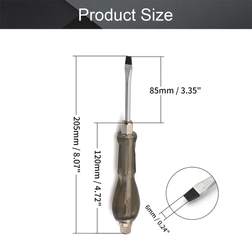 Vista 2 de Utoolmart Destornillador de impacto ranurado 4 pulgadas Keystone Demolición Driver Magnético 1pcs