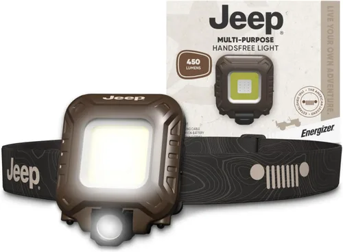 Vista 11 de Linterna frontal Energizer Jeep HM-2000 recargable, lámpara de cabeza con fuente de alimentación híbrida, resistente al agua IPX4, linterna frontal