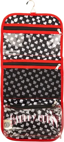 Vista 3 de DC Comics Harley Quinn Bolsa de Cosméticos Estándar, Rojo