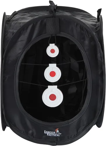 Vista 2 de Lancer Tactical Portable Airsoft Target Tent-Black-Non Lethal BB Shooting Target