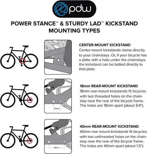 Vista 7 de Portland Design Works Sturdy Lad E-Bike Kickstand - E-Bike Accessories, Kick Stands for Adults Bikes